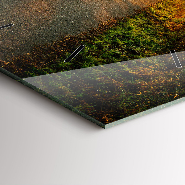 Szögletes fali üvegóra Köd napkeltekor