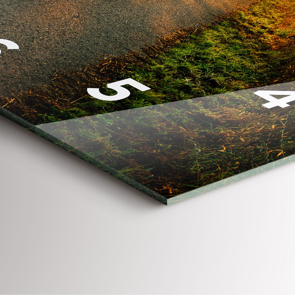 Szögletes fali üvegóra Köd napkeltekor