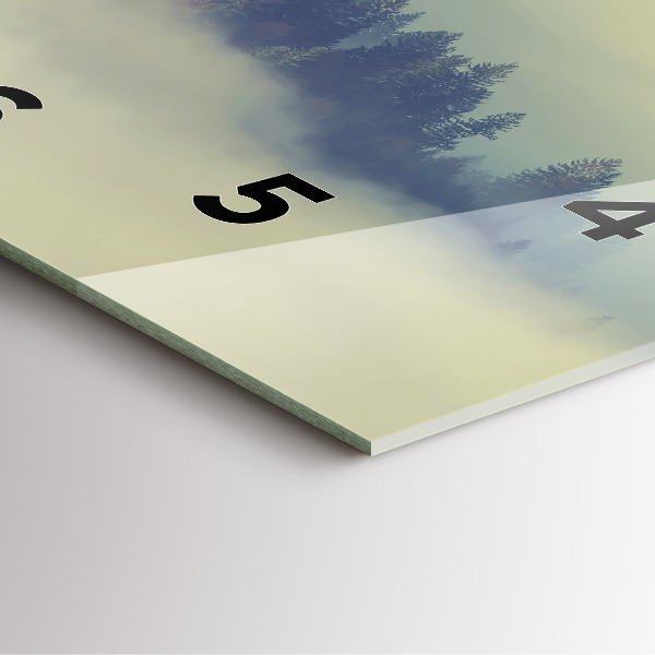 Szögletes fali üvegóra Ködös erdei sas