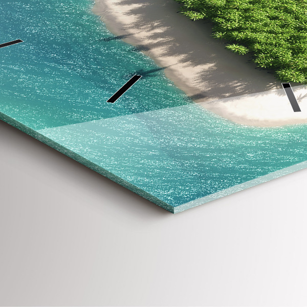 Szögletes fali üvegóra Szív-sziget