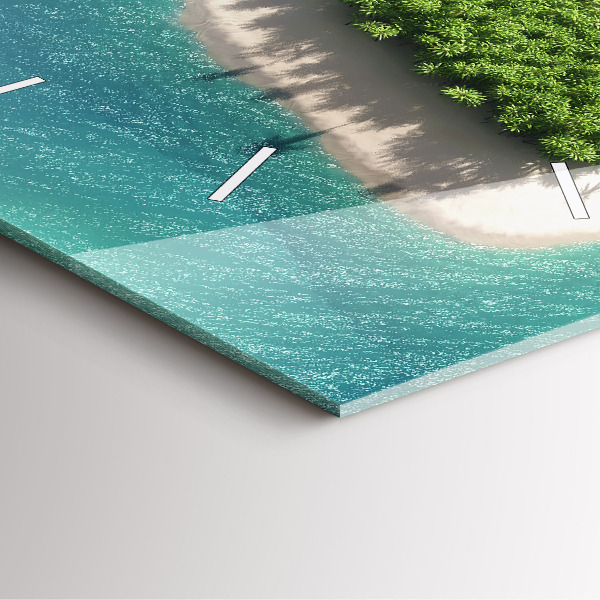 Szögletes fali üvegóra Szív-sziget