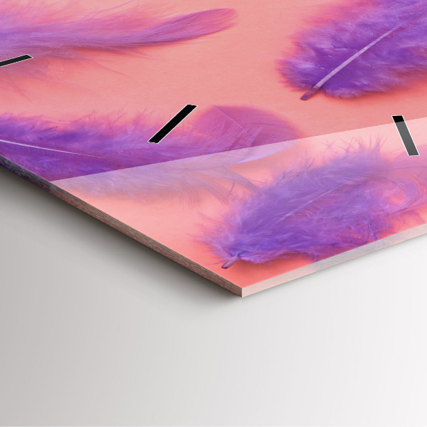 Szögletes fali üvegóra Színes tollak