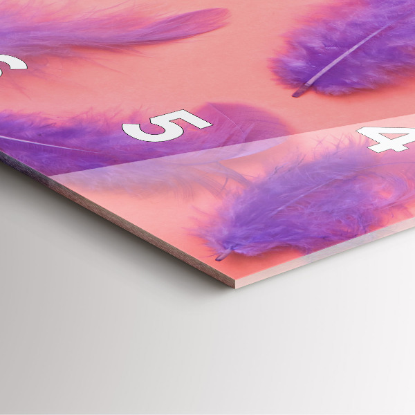 Szögletes fali üvegóra Színes tollak