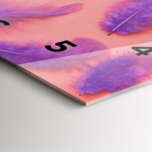 Szögletes fali üvegóra Színes tollak