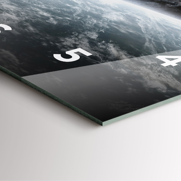 Szögletes fali üvegóra Űr és bolygók