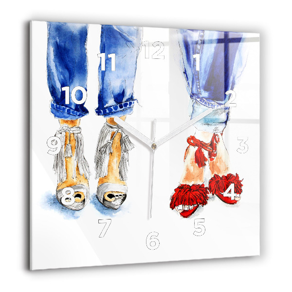 Szögletes fali üvegóra Női magassarkú