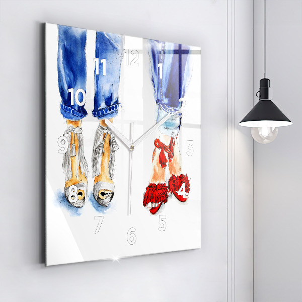 Szögletes fali üvegóra Női magassarkú