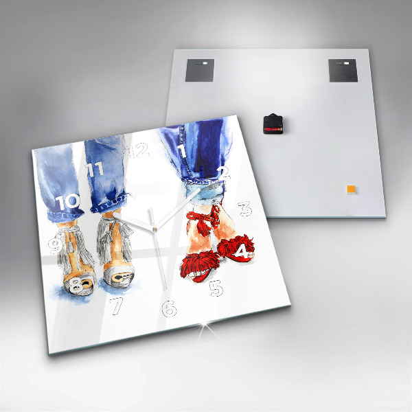 Szögletes fali üvegóra Női magassarkú