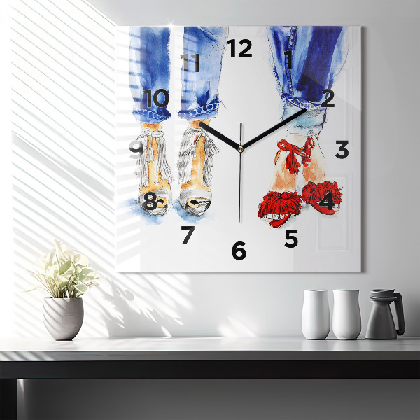 Szögletes fali üvegóra Női magassarkú