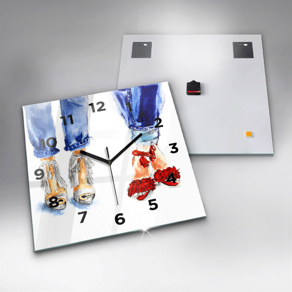 Szögletes fali üvegóra Női magassarkú