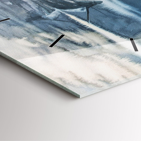 Szögletes fali üvegóra Halász a tavon