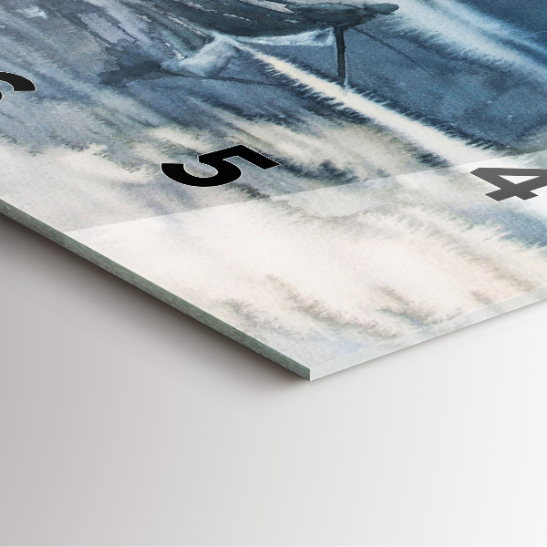 Szögletes fali üvegóra Halász a tavon