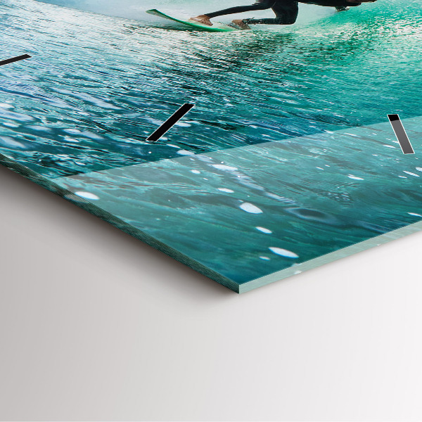 Szögletes fali üvegóra Szörfözés Hawaii-on