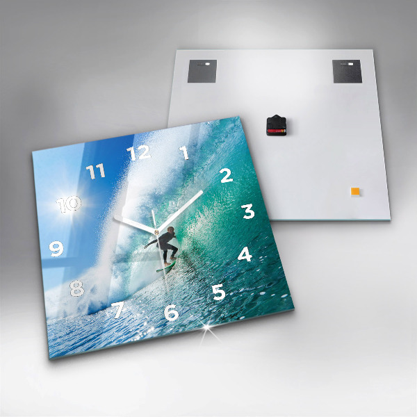 Szögletes fali üvegóra Szörfözés Hawaii-on