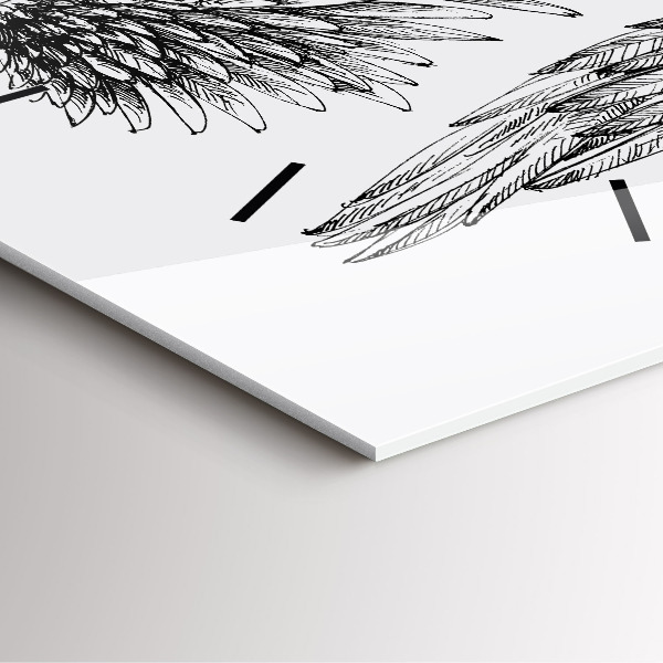 Szögletes fali üvegóra Angyal szárnyai