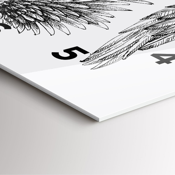 Szögletes fali üvegóra Angyal szárnyai