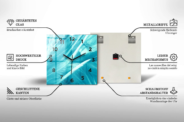 Szögletes fali üvegóra Angyal szárnyai