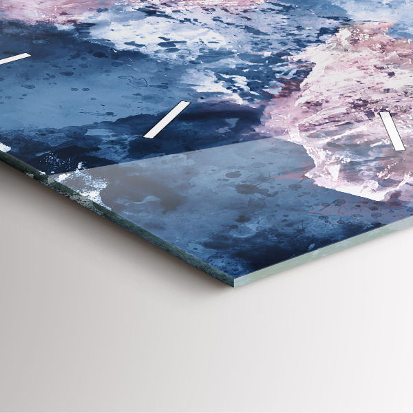 Szögletes fali üvegóra Absztrakt hegyláncok