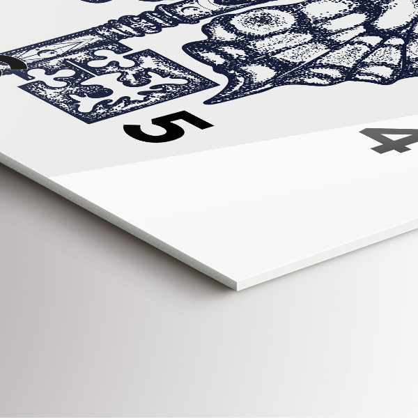 Szögletes fali üvegóra Pillangó és kulcs - bohó stílus