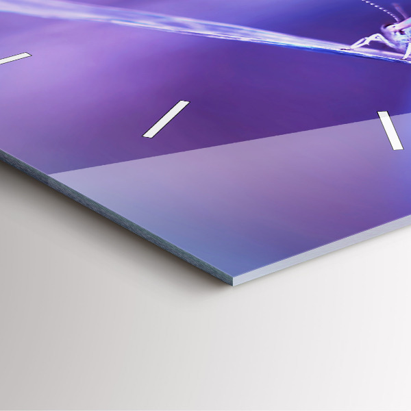 Szögletes fali üvegóra Pillangó a fűben