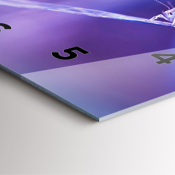 Szögletes fali üvegóra Pillangó a fűben