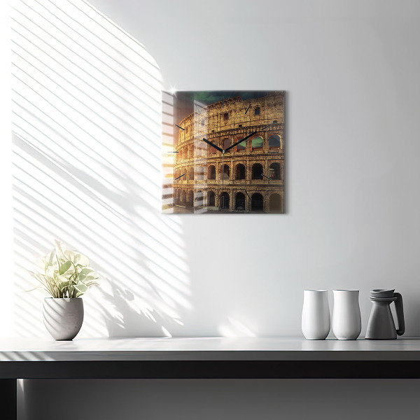 Szögletes fali üvegóra Római Colosseum
