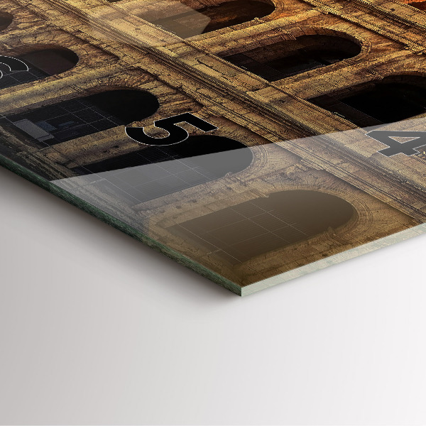 Szögletes fali üvegóra Római Colosseum