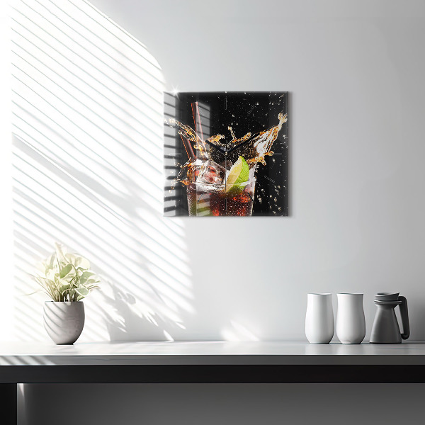 Szögletes fali üvegóra Igyál jéggel