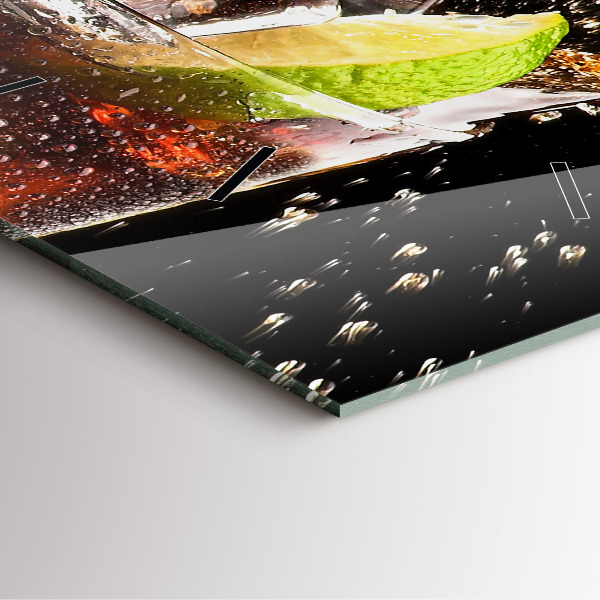 Szögletes fali üvegóra Igyál jéggel