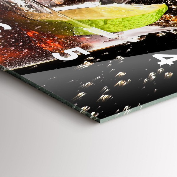 Szögletes fali üvegóra Igyál jéggel