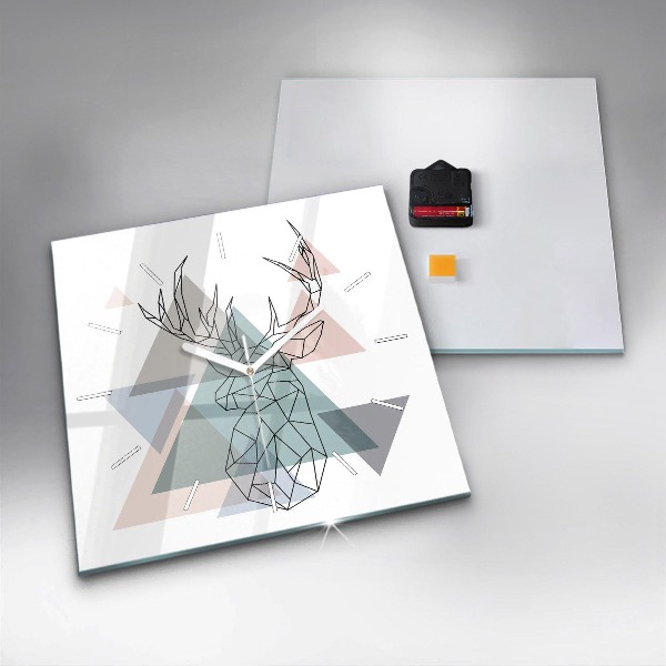 Szögletes fali üvegóra Rénszarvas skandináv stílusban