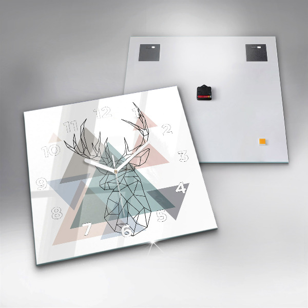 Szögletes fali üvegóra Rénszarvas skandináv stílusban