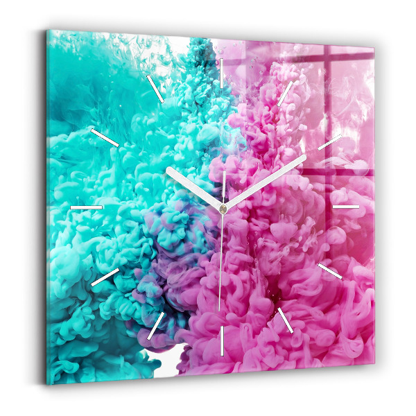 Szögletes fali üvegóra Modern művészet - foltok