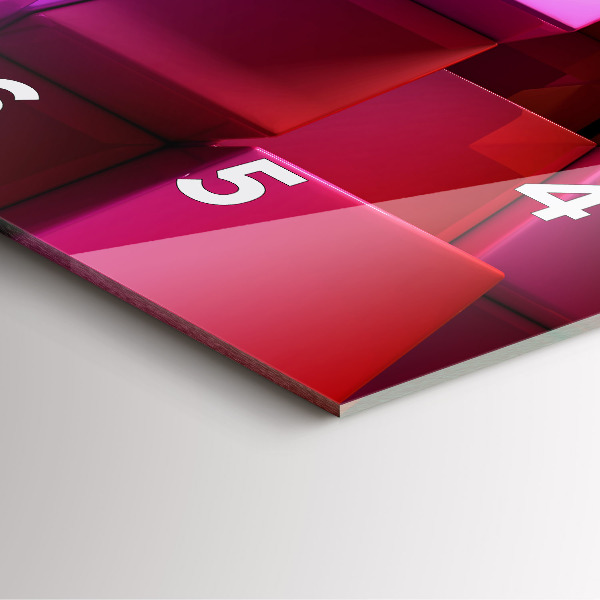 Szögletes fali üvegóra Színes kockák