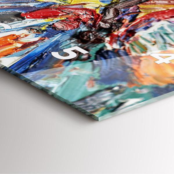 Szögletes fali üvegóra Olajművészet töredéke