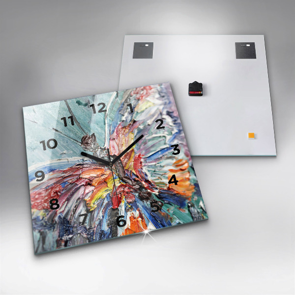 Szögletes fali üvegóra Olajművészet töredéke