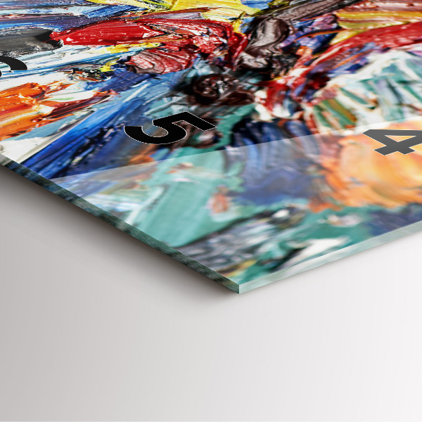 Szögletes fali üvegóra Olajművészet töredéke