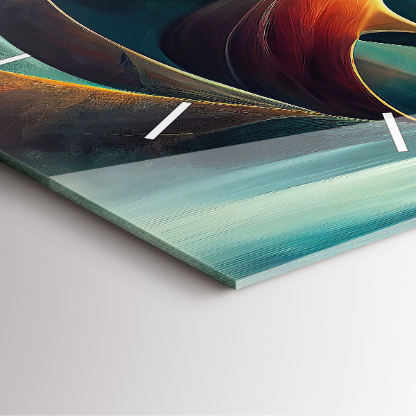 Szögletes fali üvegóra Folyó vízesés