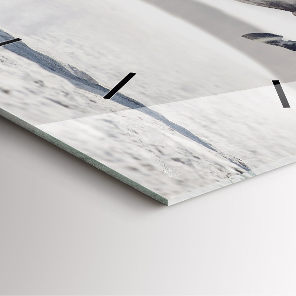 Szögletes fali üvegóra Vágtázó fehér ló