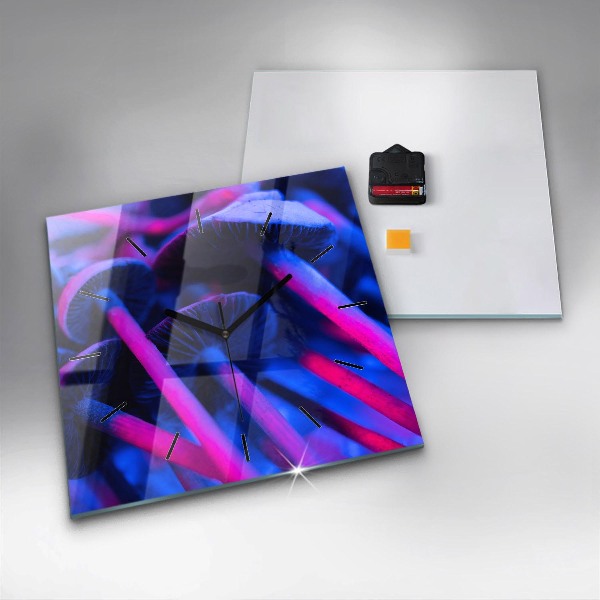 Szögletes fali üvegóra Varázslatos színes gombák