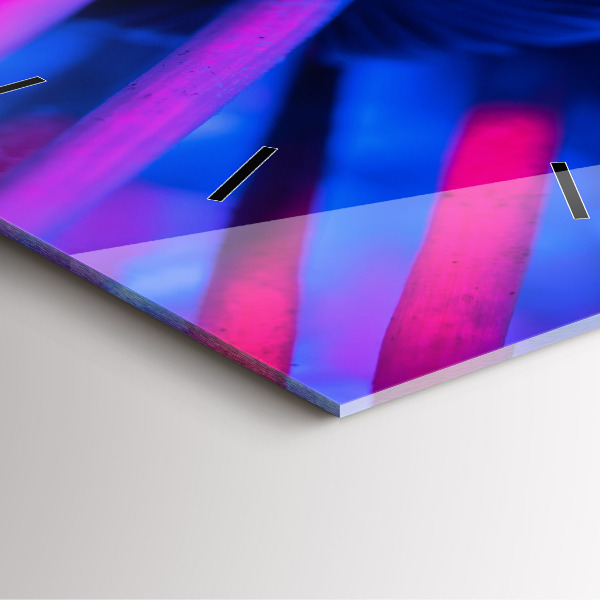 Szögletes fali üvegóra Varázslatos színes gombák