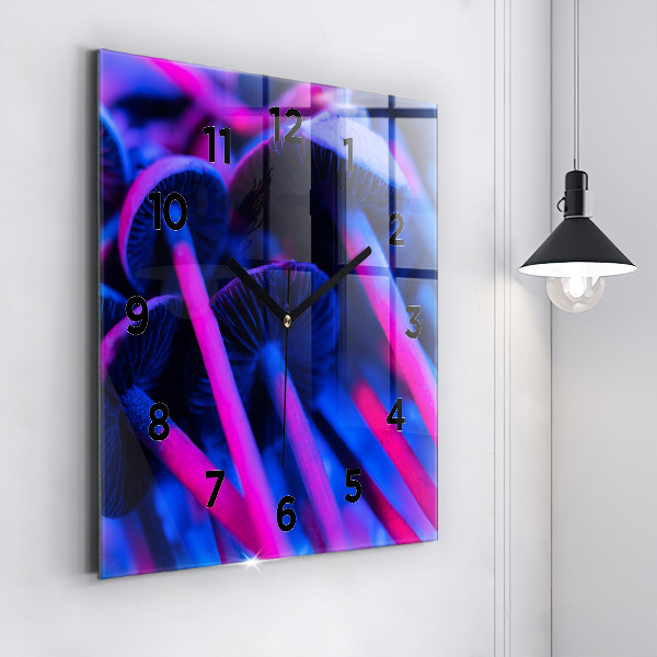 Szögletes fali üvegóra Varázslatos színes gombák