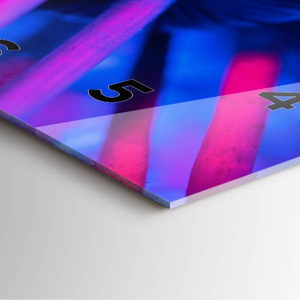 Szögletes fali üvegóra Varázslatos színes gombák