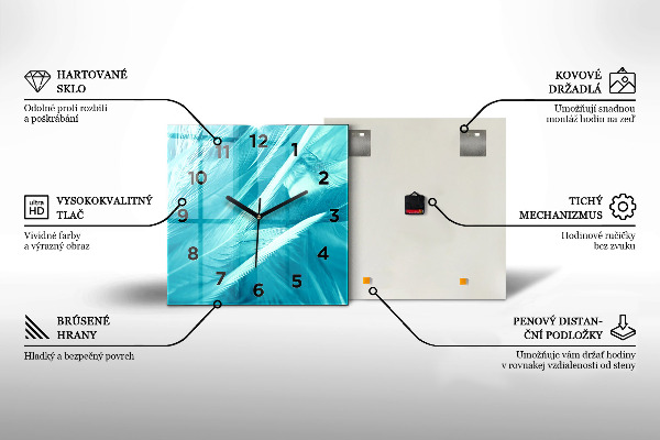 Szögletes fali üvegóra Varázslatos színes gombák