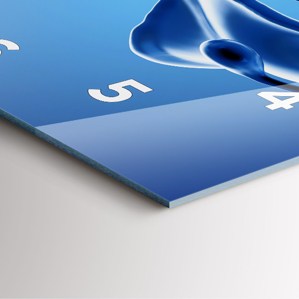 Szögletes fali üvegóra Folyadék absztrakció