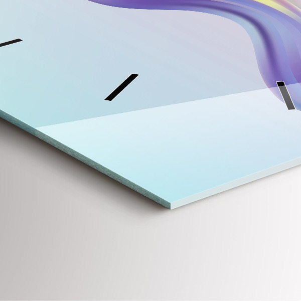 Szögletes fali üvegóra Pasztell hullám absztrakció