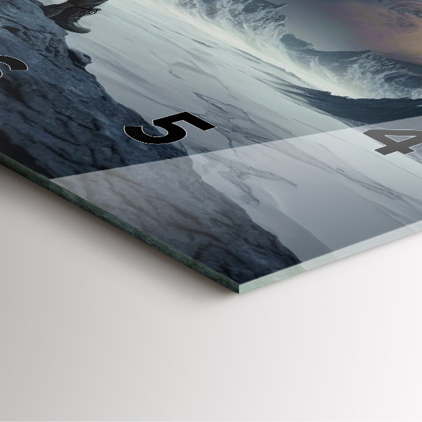 Szögletes fali üvegóra Ember a Hold előtt