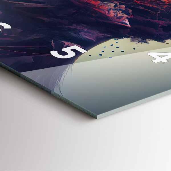 Szögletes fali üvegóra Absztrakt nő