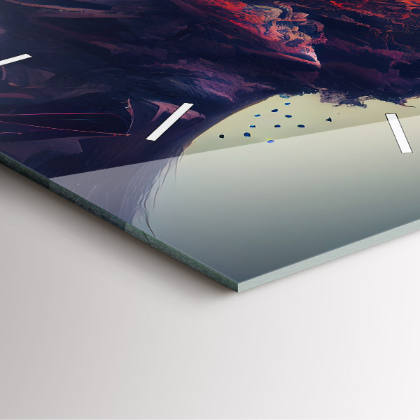 Szögletes fali üvegóra Absztrakt nő