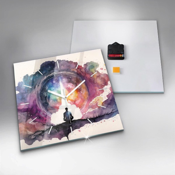 Szögletes fali üvegóra Meditációs életmód